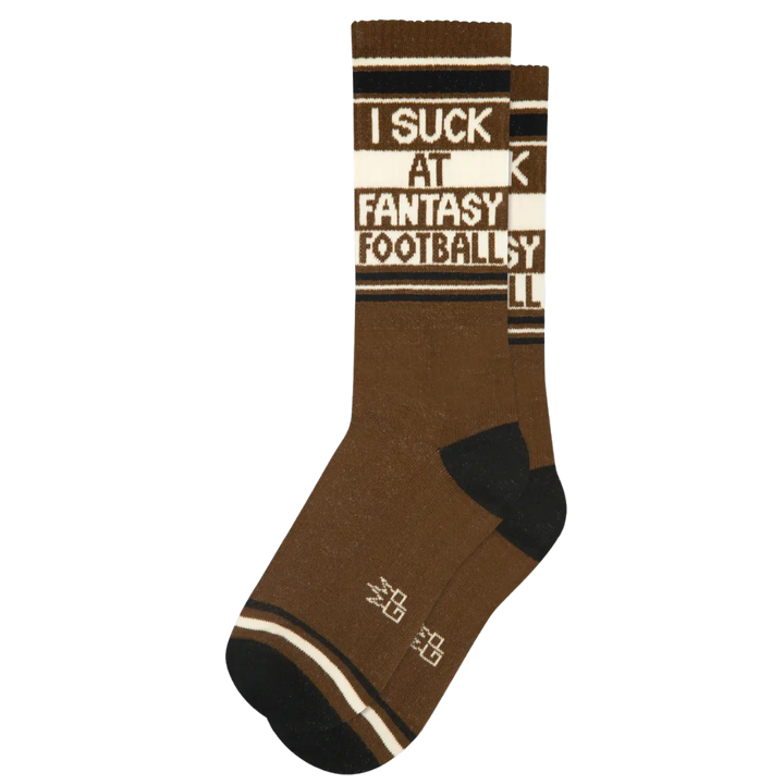 I Suck At Fantasy Football Gym Crew Socks