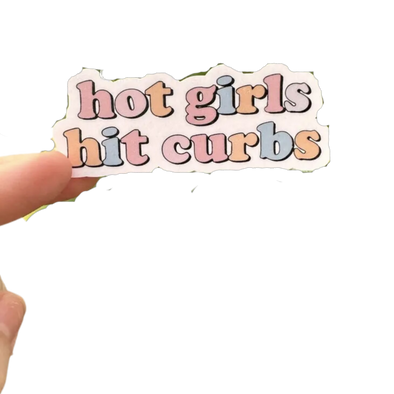 Hot Girls Hit Curbs Sticker