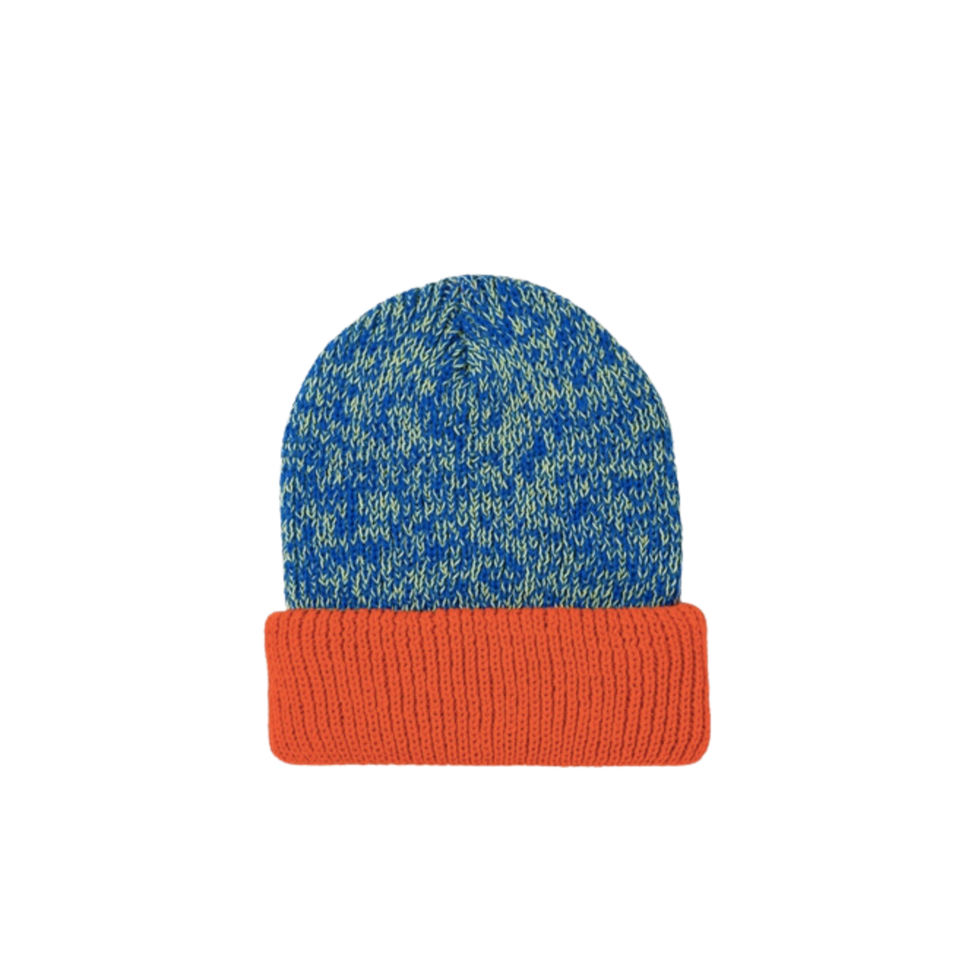 Colorblock Plush Knit Beanie