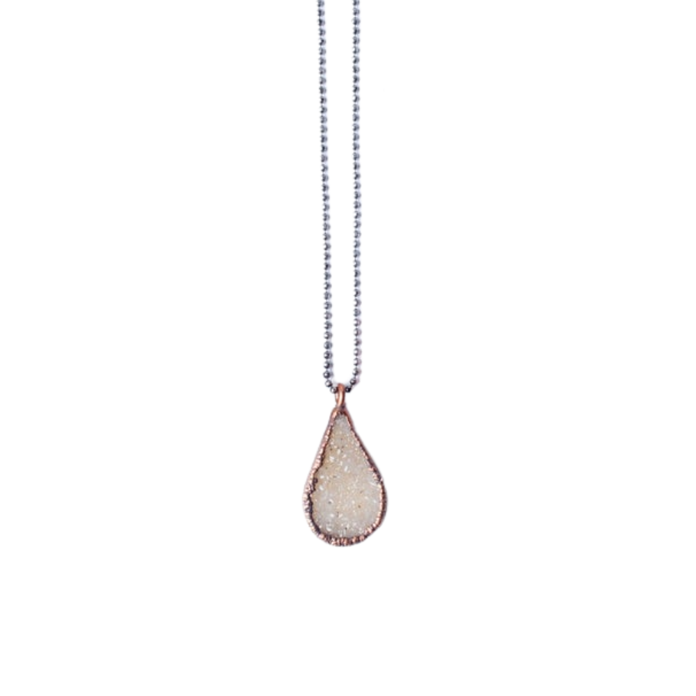 Druzy Droplet Necklace