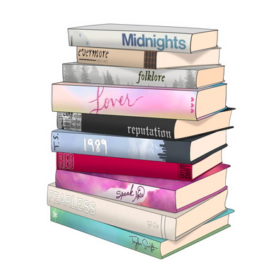 Taylor Swift Albums as Books Sticker