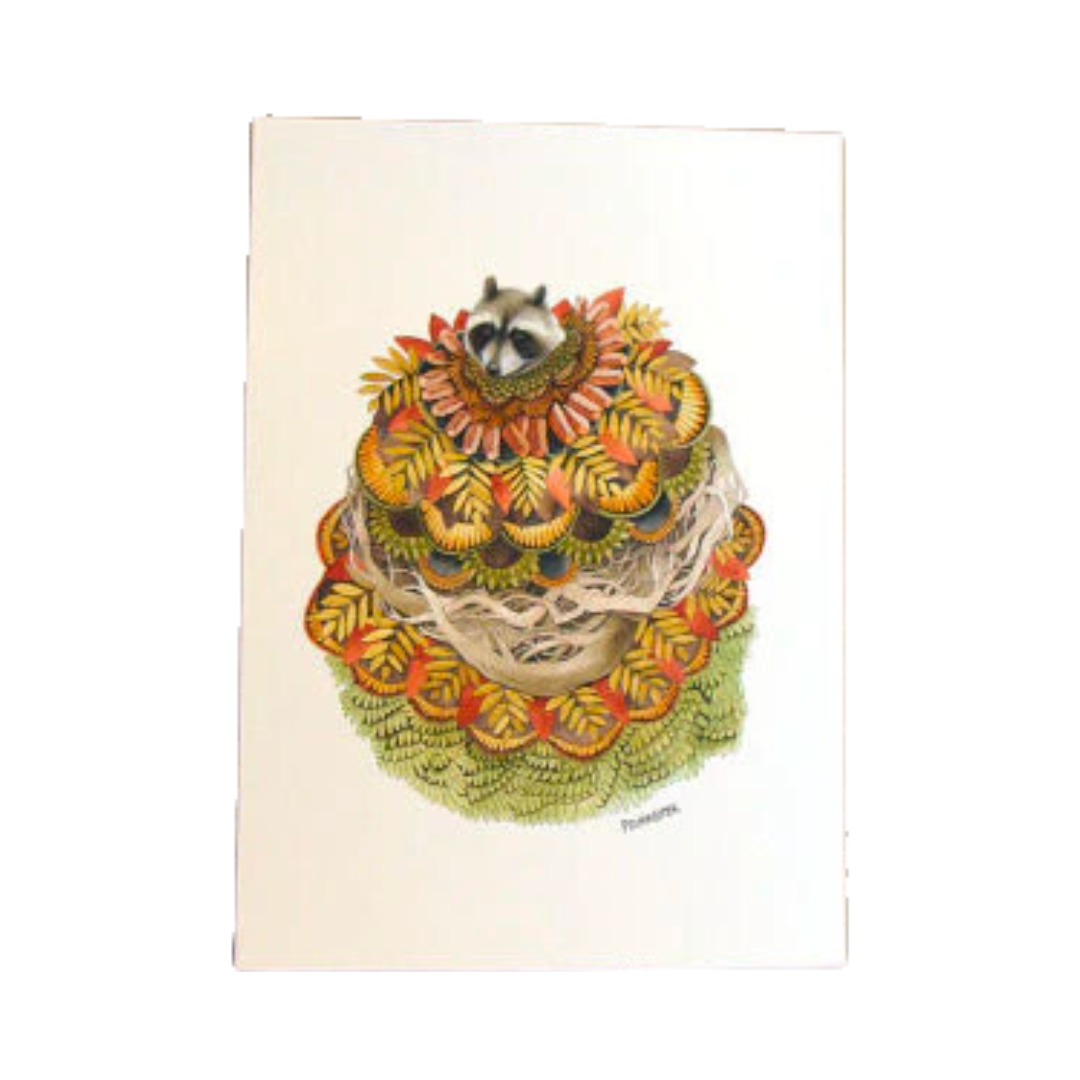 Quilted Forest: The Raccoon - Art Print