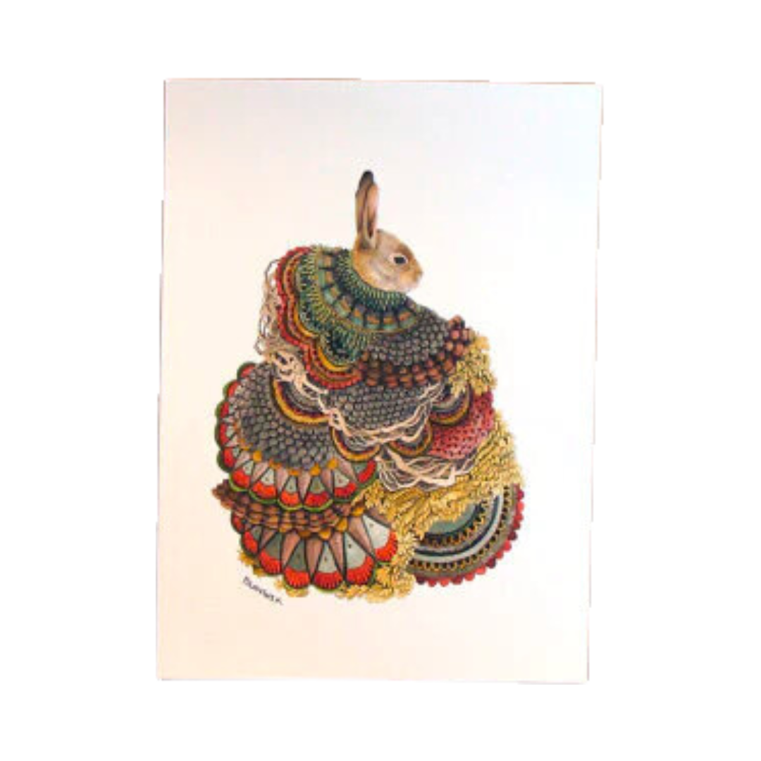 Quilted Forest: The Rabbit - Art Print