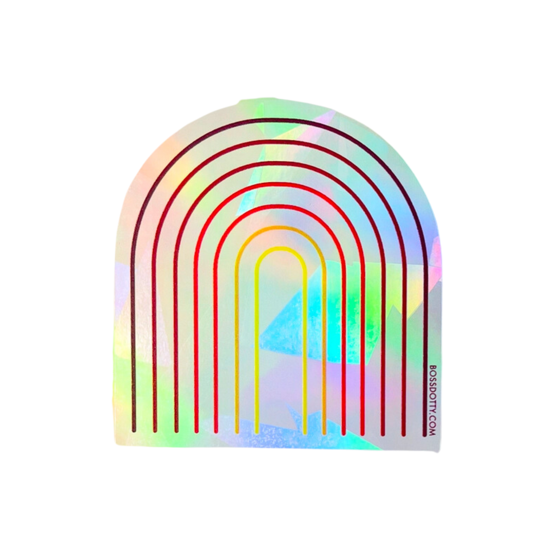 Retro Rainbow Suncatcher Sticker