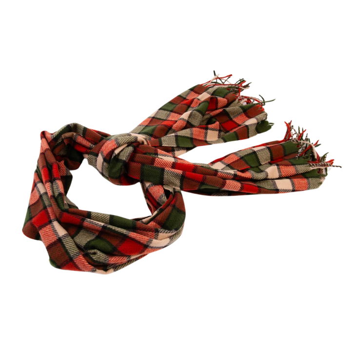 Corbet Check Scarf in Rust/Olive