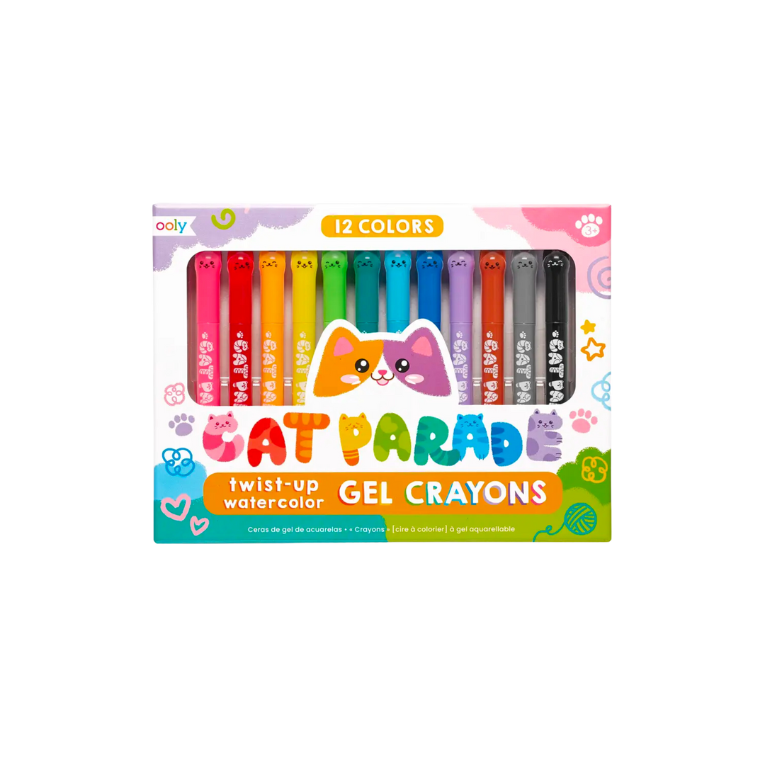 Cat Parade Gel Crayons - Set of 12