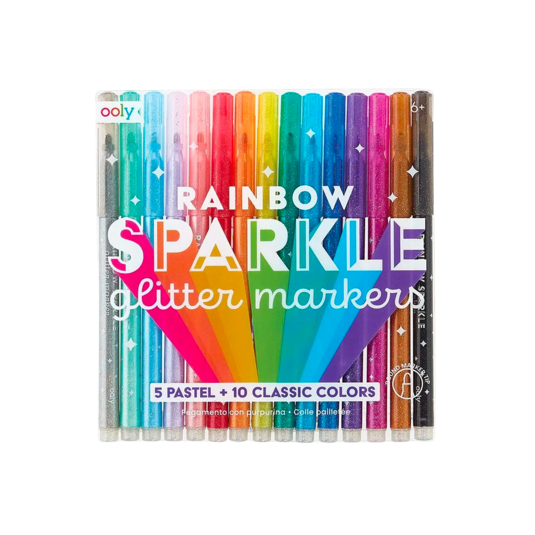 Rainbow Sparkle Glitter Markers