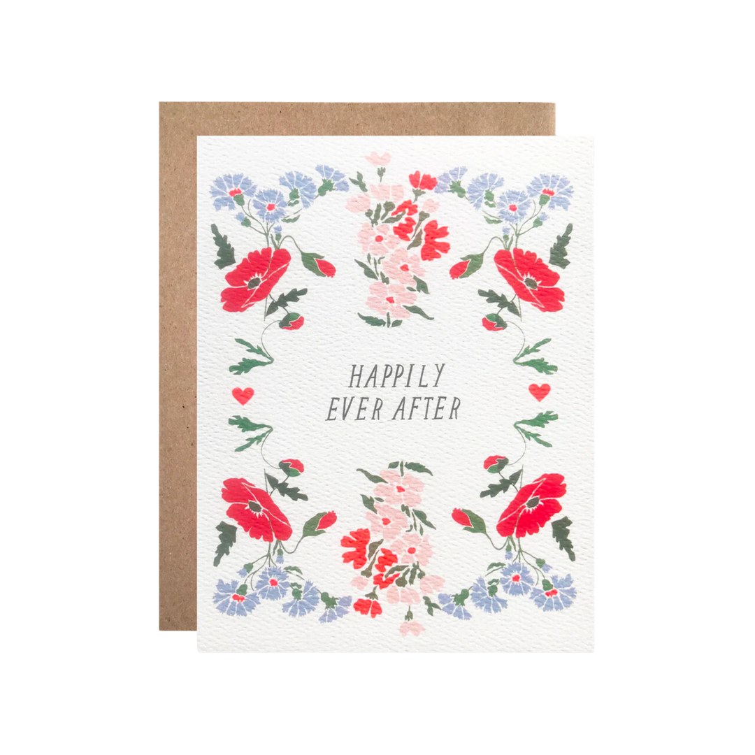 Happily Ever After Poppy and Cornflower Card