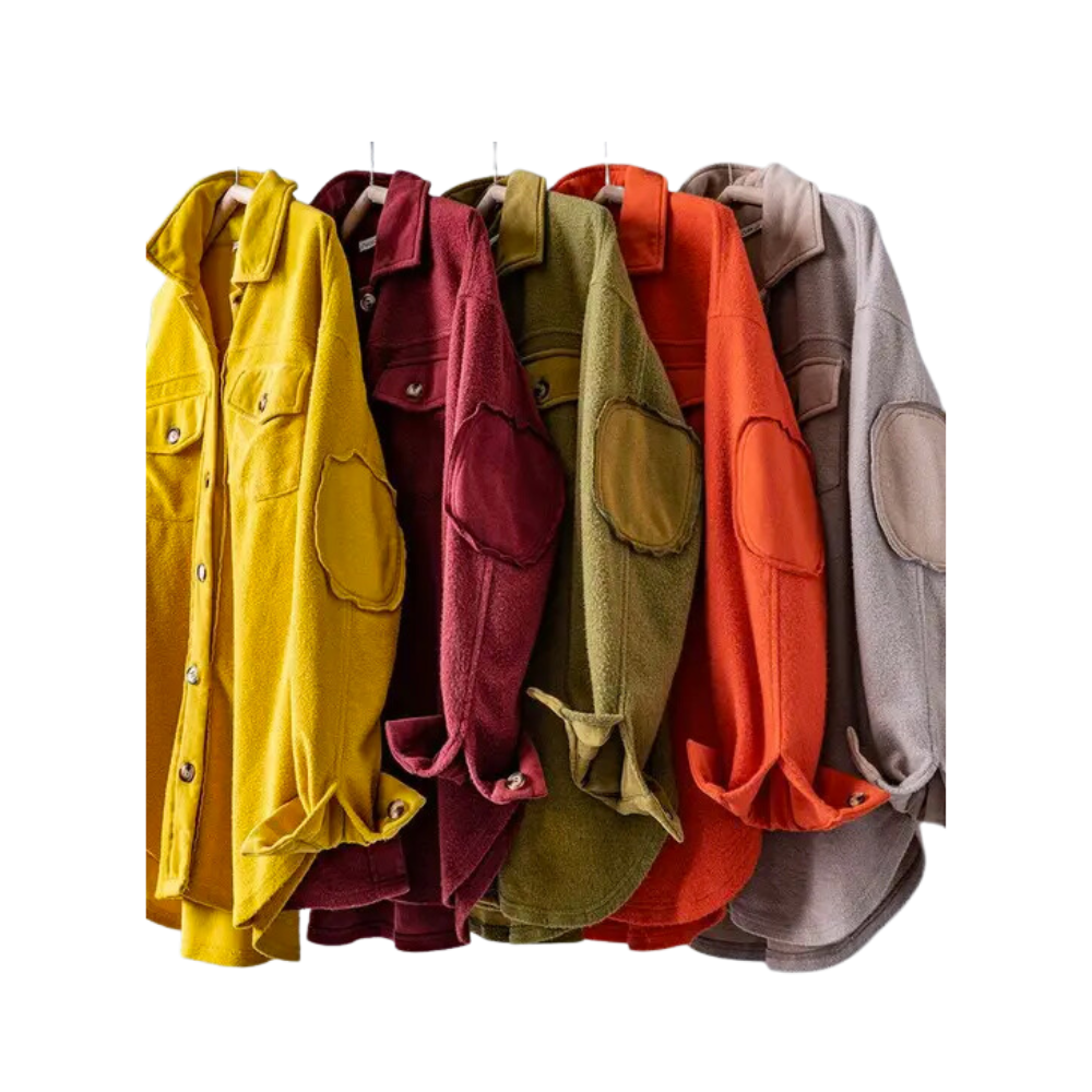 Vintage Washed Elbow Patch Shacket