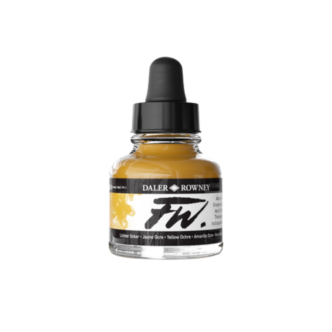 FW Liquid Acrylic Ink 1oz - Yellow Ochre