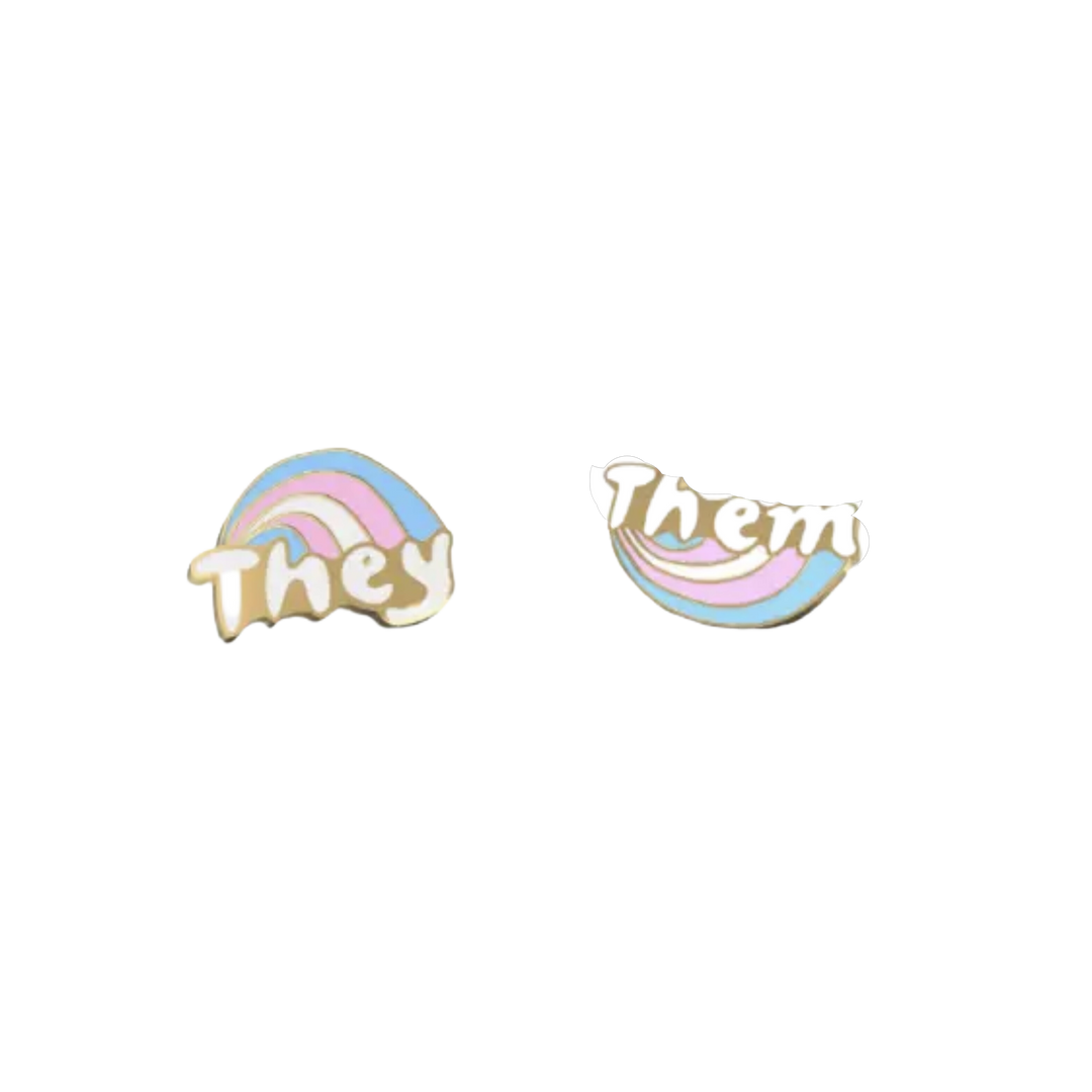 They Them Post Earrings