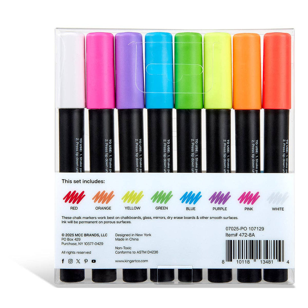 Liquid Chalk Markers 8 Neon Colors