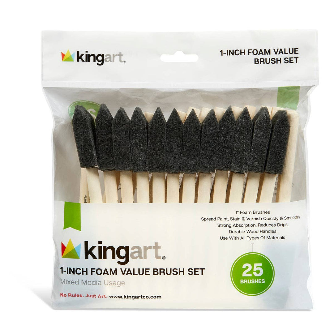 Foam Brushes 1” 25 pc