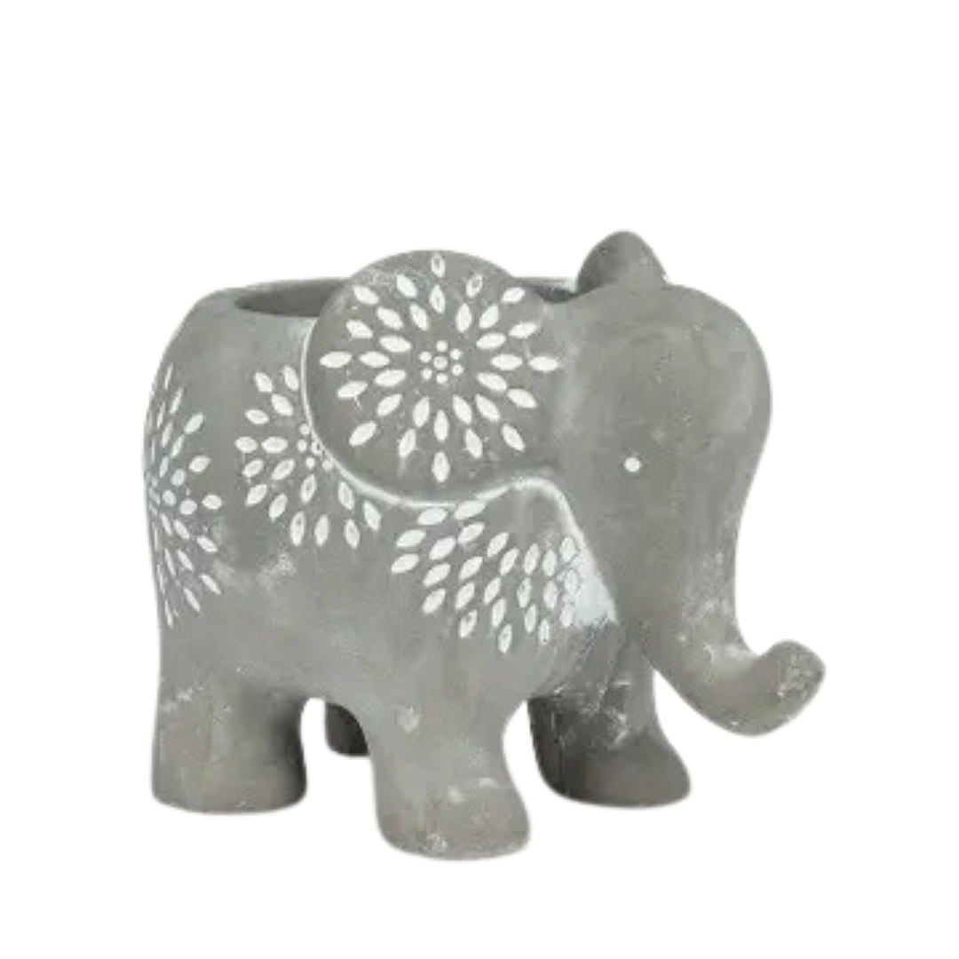 Small Elephant Planter Grey