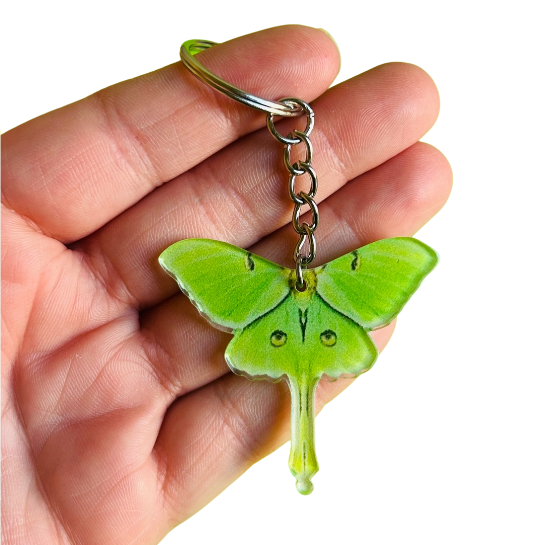 Luna Moth Keychain