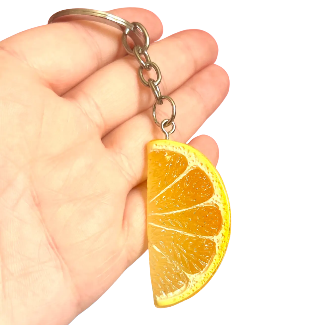 Orange Slice Keychain