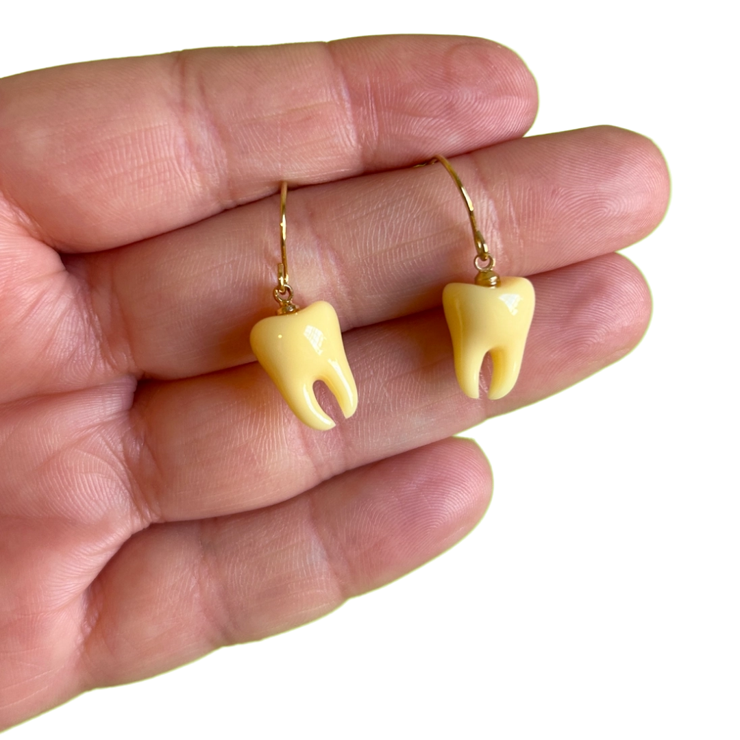 Gold Teeth Earrings