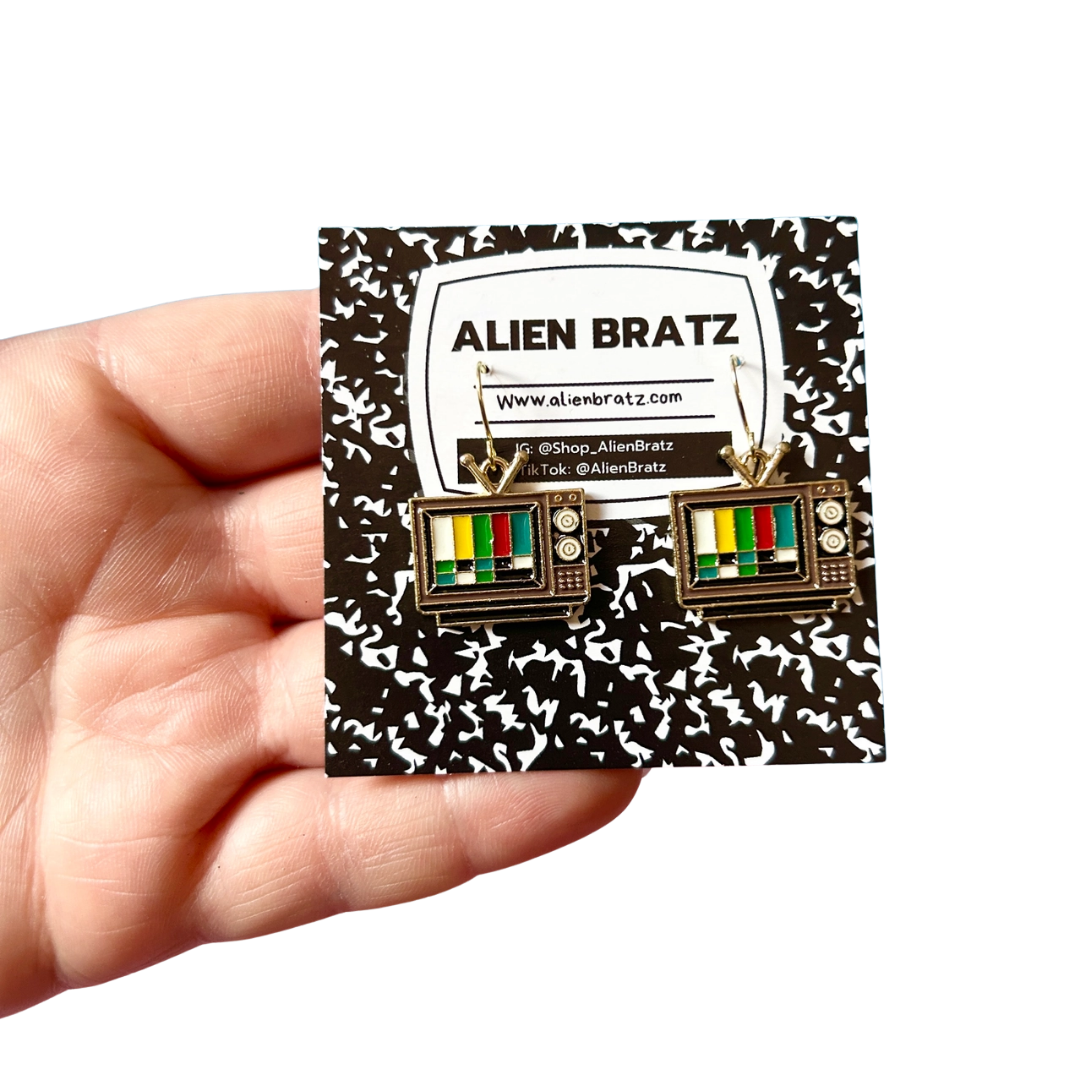 Gold Tv Earrings 80’S Earrings