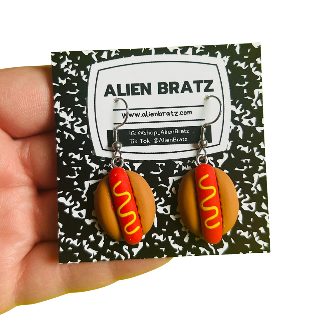 Hot Dog Earrings