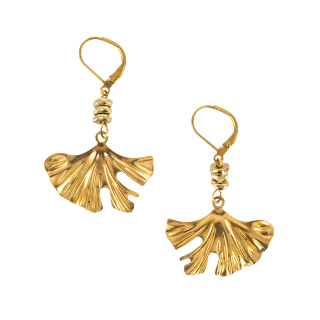 Ginkgo Leaf Earrings