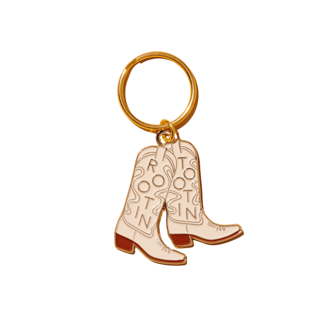 Rootin' Tootin' Western Cowboy Boot Keychain Gift
