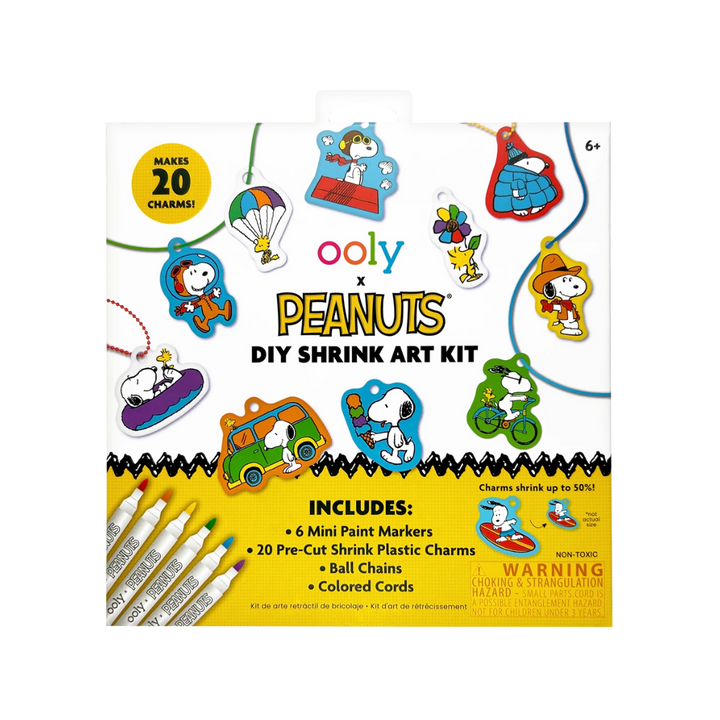 OOLY X Peanuts: D.I.Y. Shrink Art Kit & 6 Mini Paint Markers