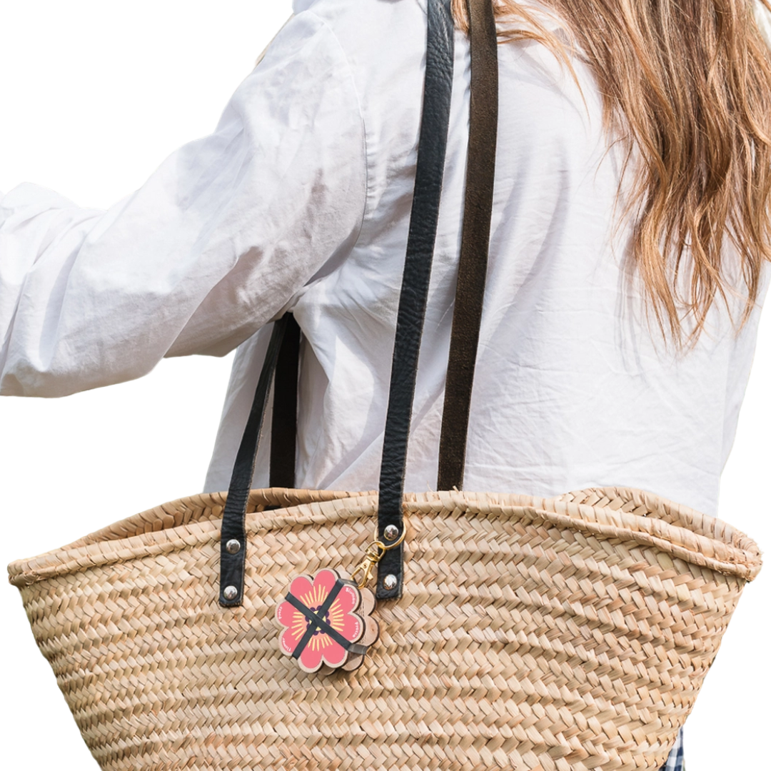 Keyring Flower Press - Assorted Pinks & Blues