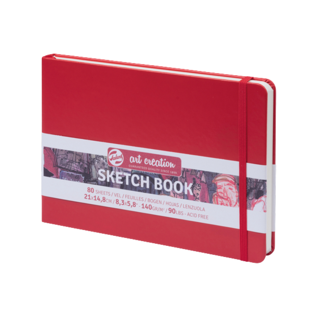Talens Art Creation Sketchbook — Red, 8.27 × 5.83 in
