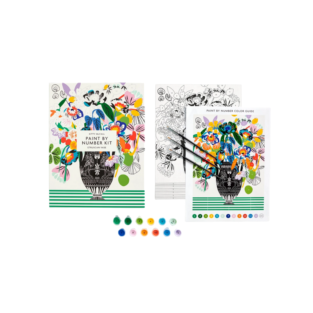 Kitty Mccall Etruscan Vase 9x12" Paint By Number Kit