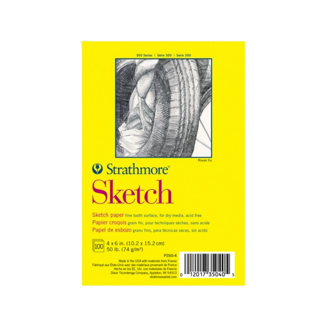 Strathmore Sketch Tape Pad — 50 lb, 4" × 6" (100 Sheets)