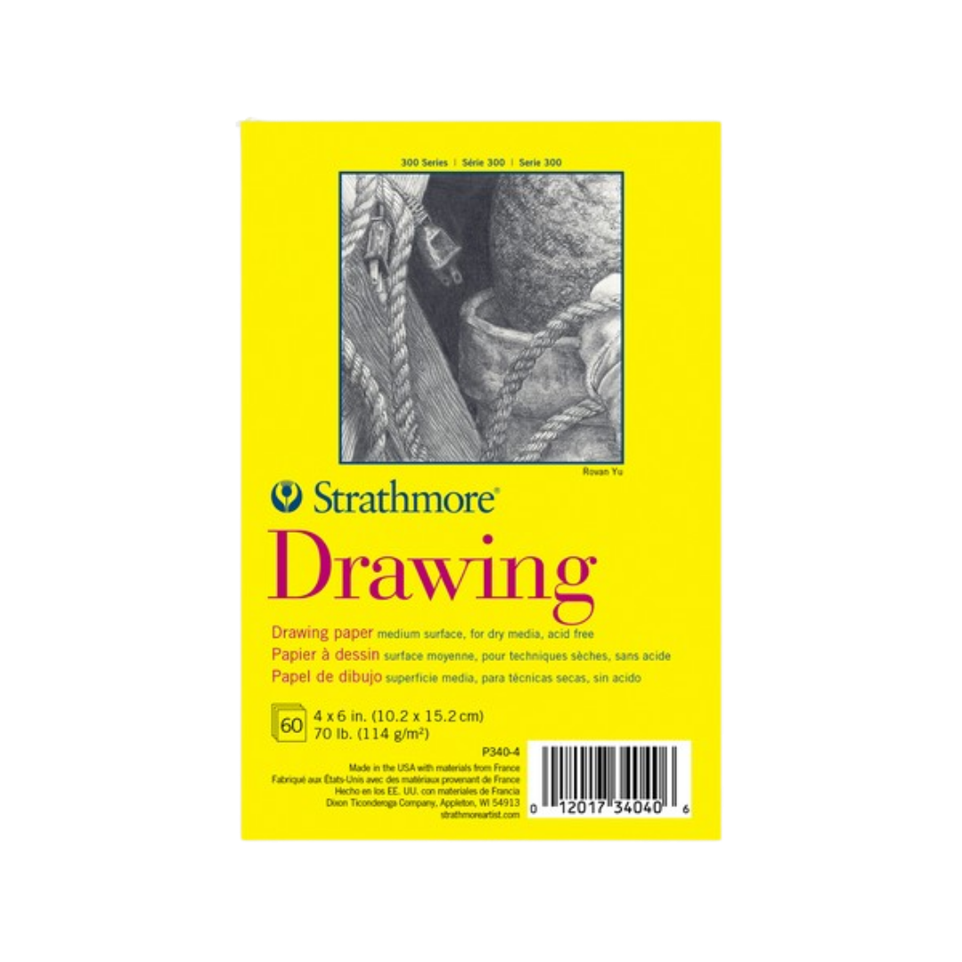 Strathmore Drawing Medium Surface Tape-Top Pad — 70 lb, 4" × 6" (60 Sheets)