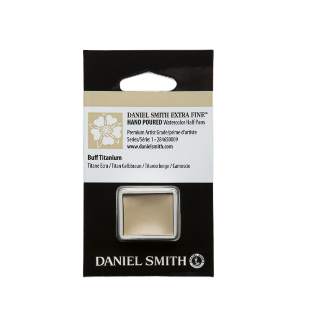Daniel Smith Hand Poured Watercolor Half Pan — Buff Titanium