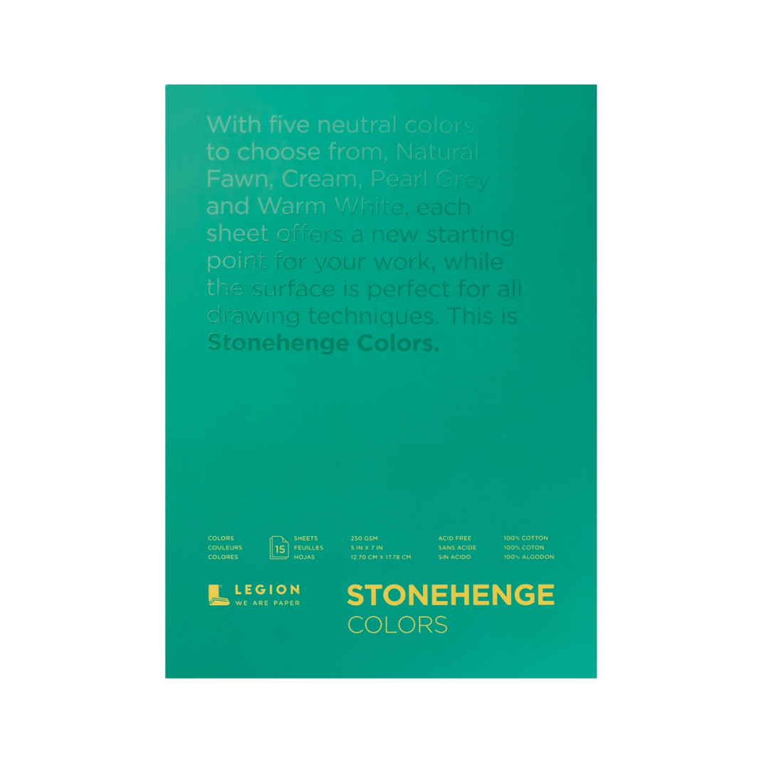 Stonehenge Colors Cotton Pad — For Drawing, Pastel & Ink (5″ × 7″)