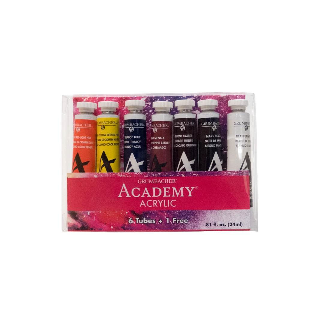 Grumbacher® Academy® Acrylic 7-Piece Bonus Set — 24 ml