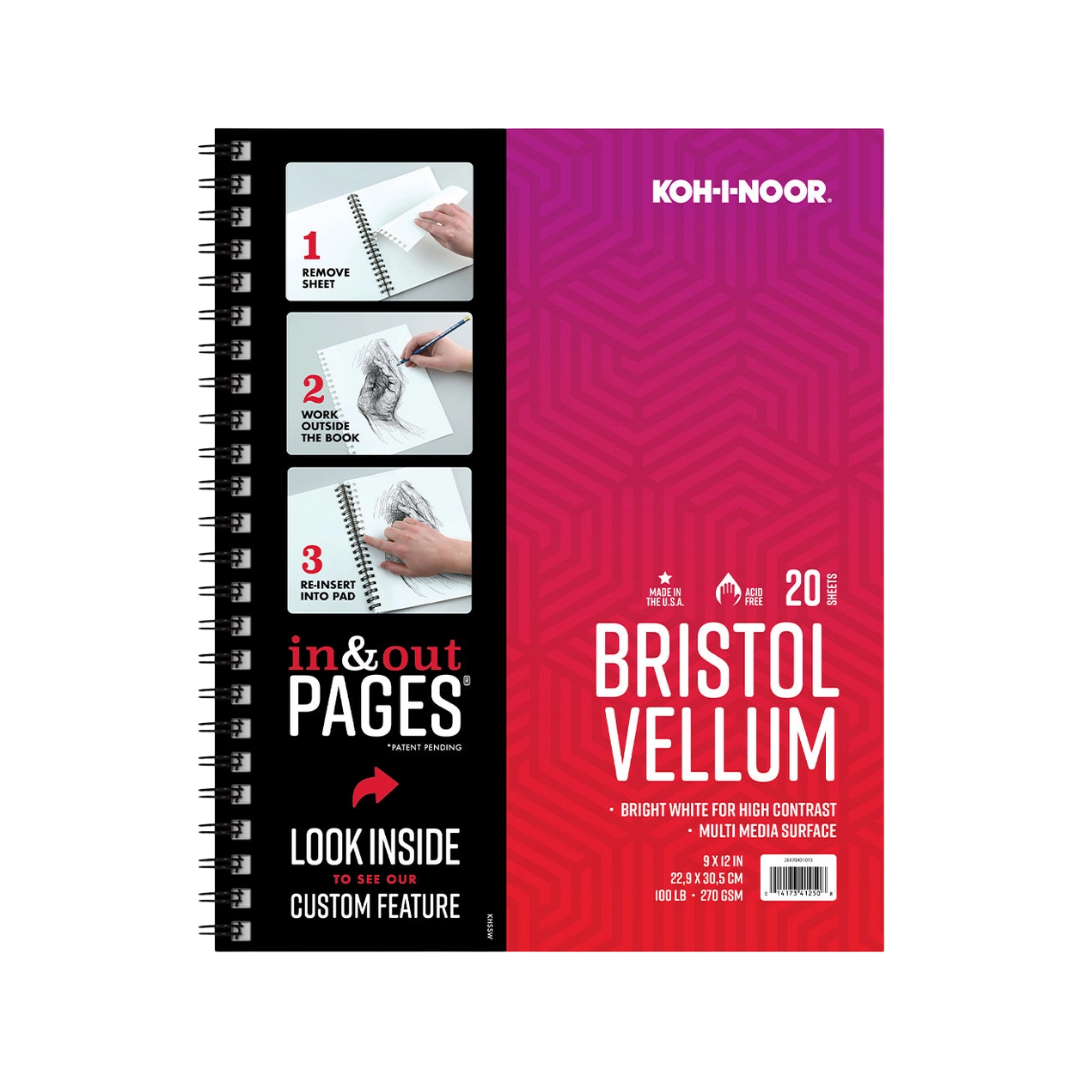 Koh-I-Noor® Bristol Vellum Pad — 9″ × 12″