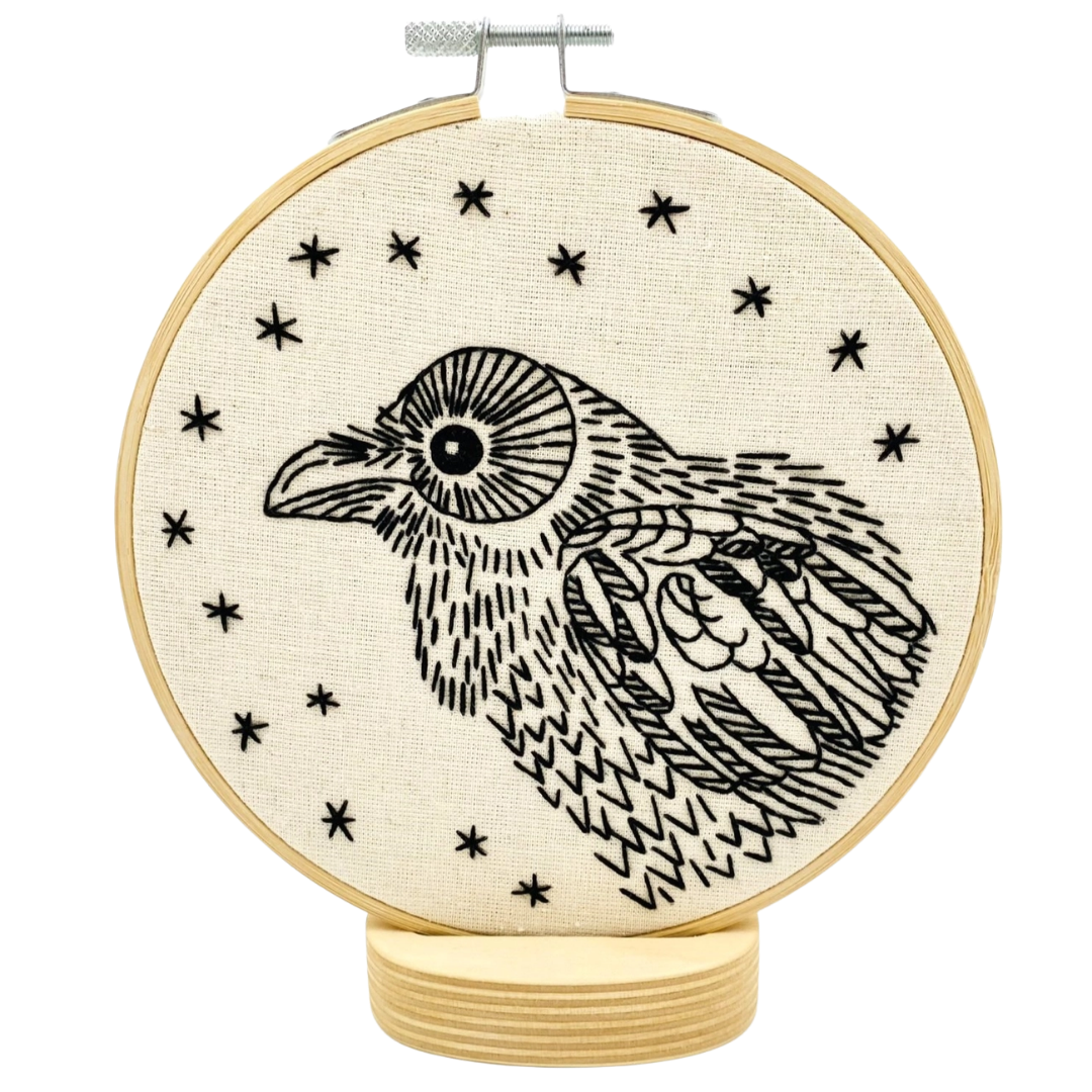 Raven Embroidery Kit