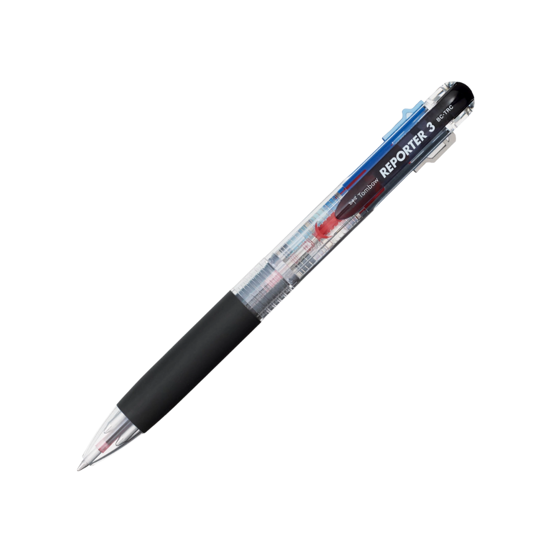 Reporter 3-Color Ballpoint Pen — Clear