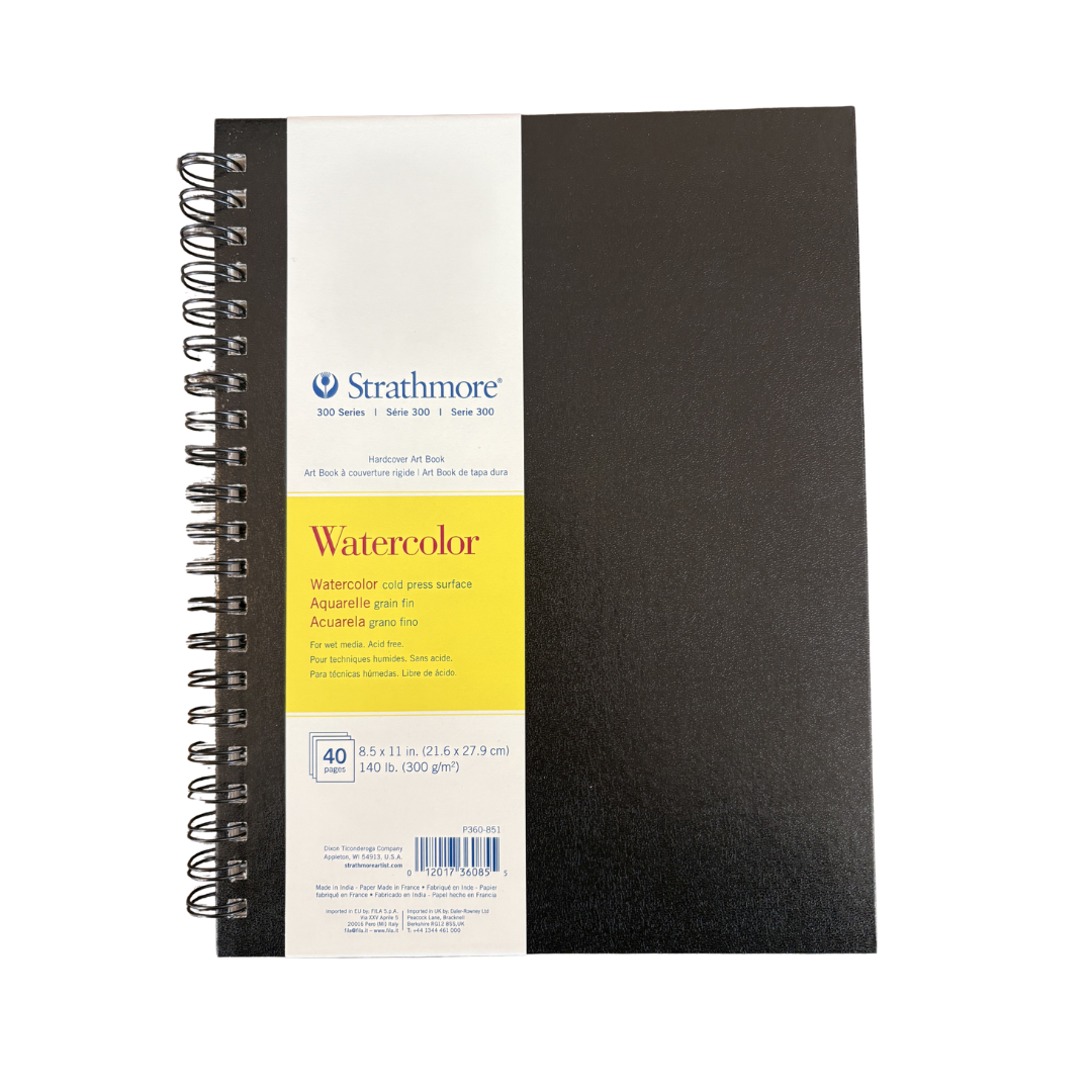 Strathmore BK 300 Watercolor Pad – 8.5″×11″ (20 Sheets)