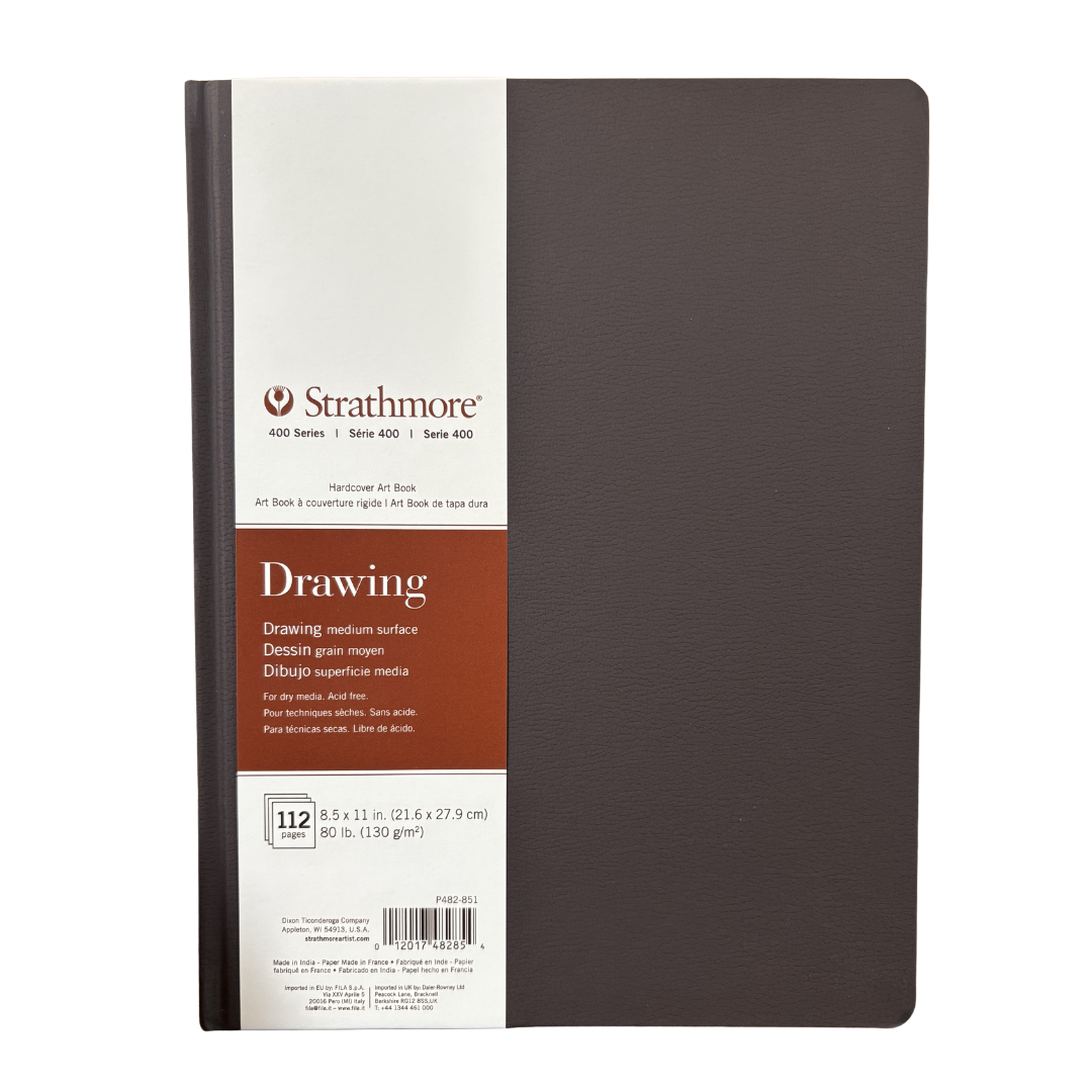 Strathmore BK 400 Drawing Pad – 8.5″×11″ Hard Cover (56 Sheets)