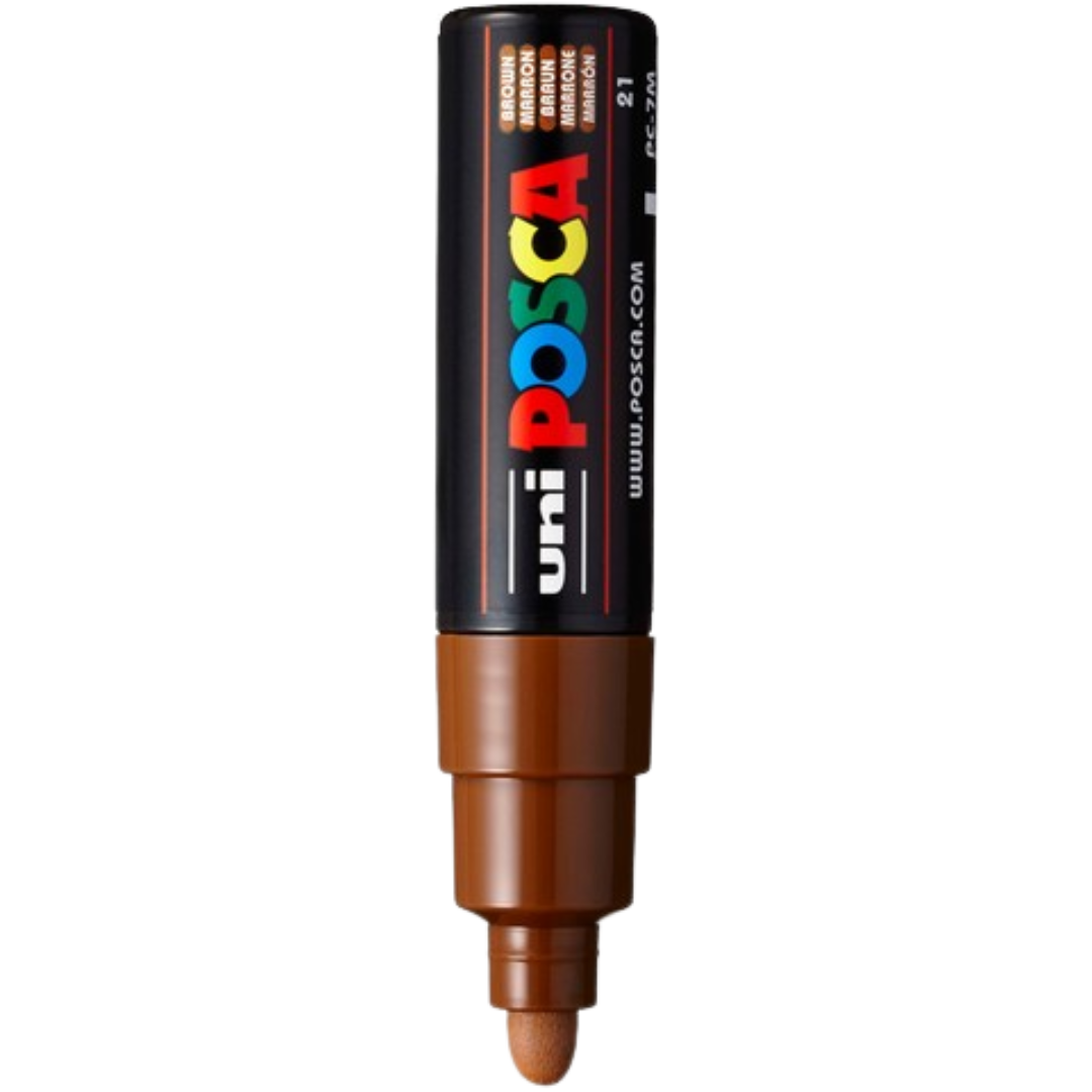 Posca PC-7M Paint Marker Broad Bullet Tip - Brown