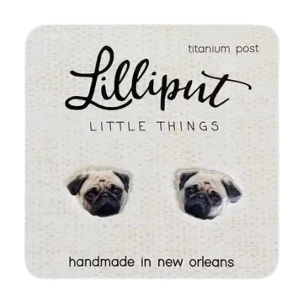 Pug Earrings