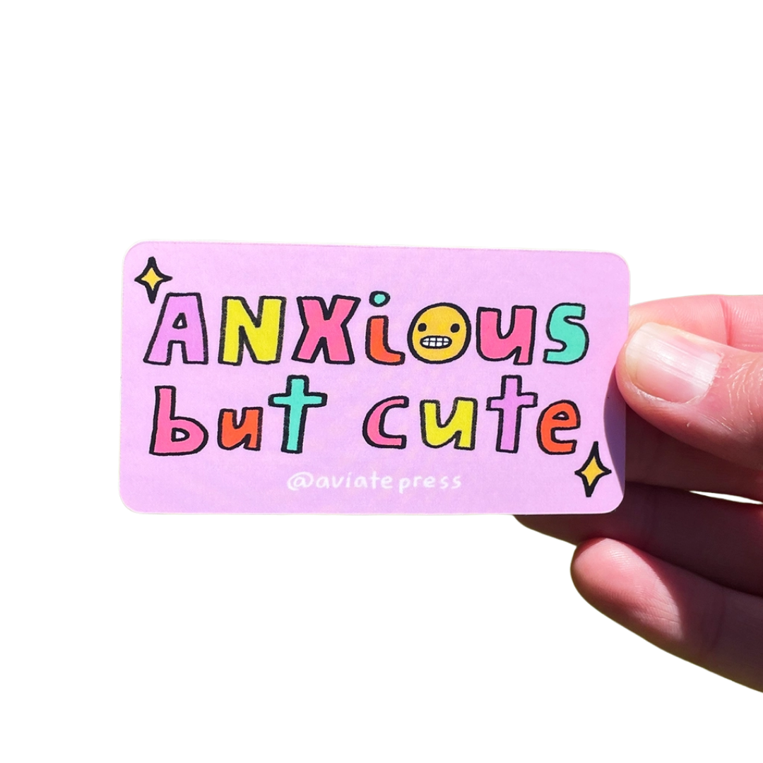 Anxious But Cute Sticker