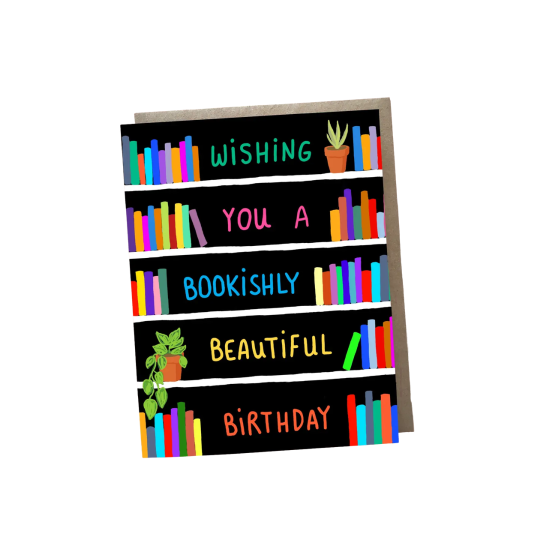 Bookishly Beautiful Birthday Card