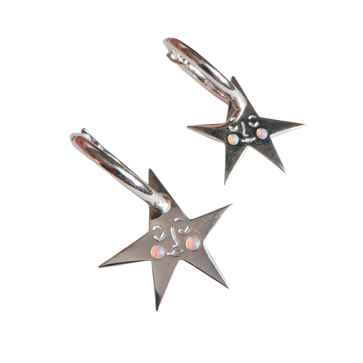 You Make Me Blush Star Hoop Earrings