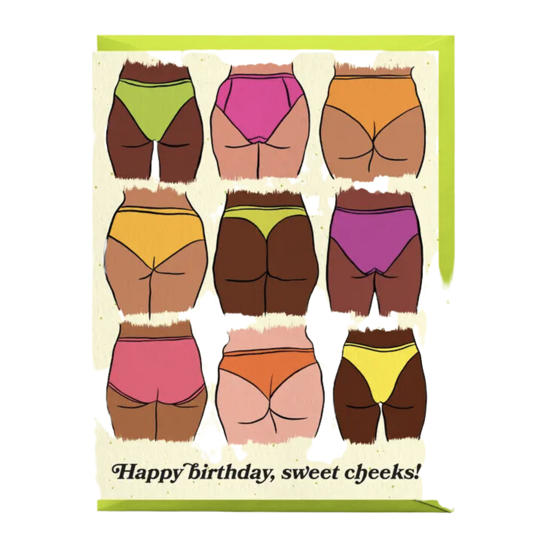Sweet Cheeks Butt Birthday Card