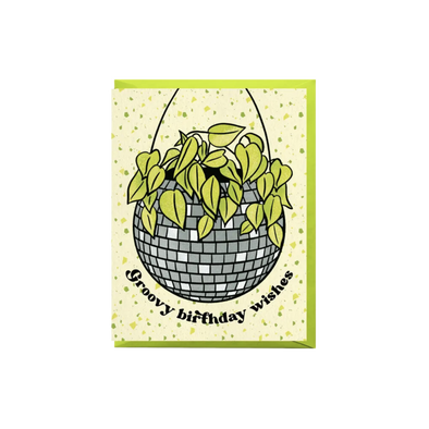 Disco Planter Birthday Card