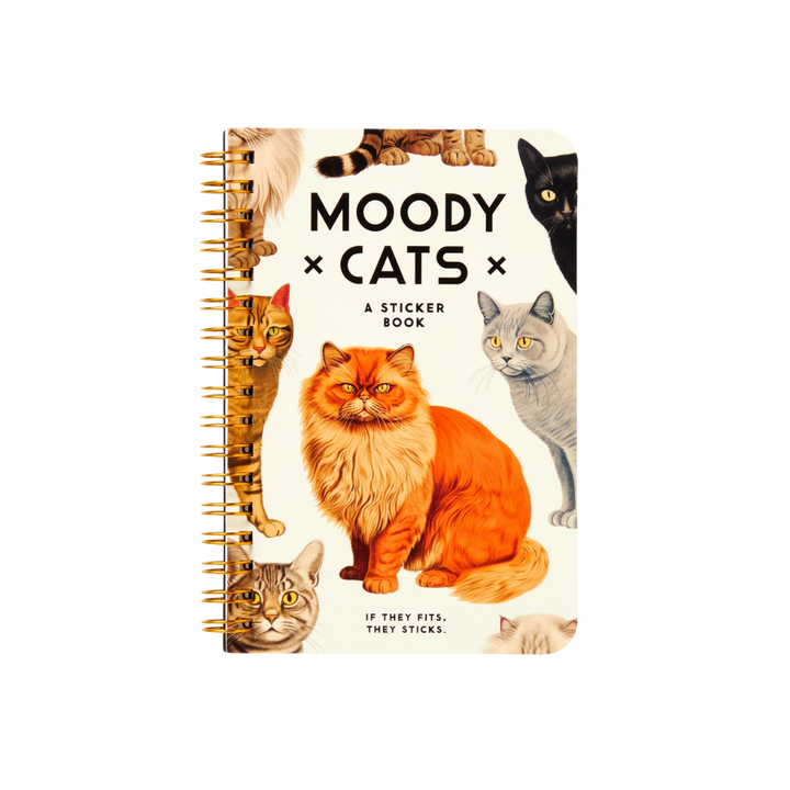 Brass Monkey Moody Cats Sticker Book