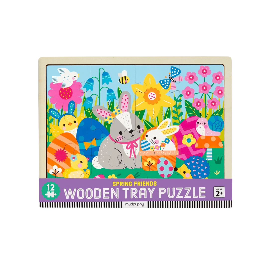 Spring Friends 12 Piece Wooden Puzzle