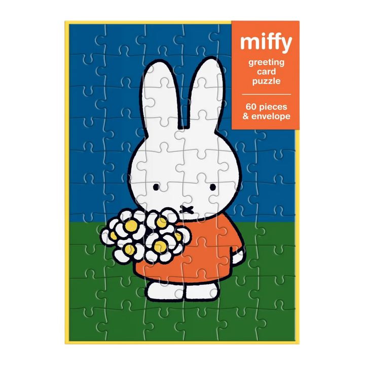 Miffy with Flowers Greeting Card Puzzle