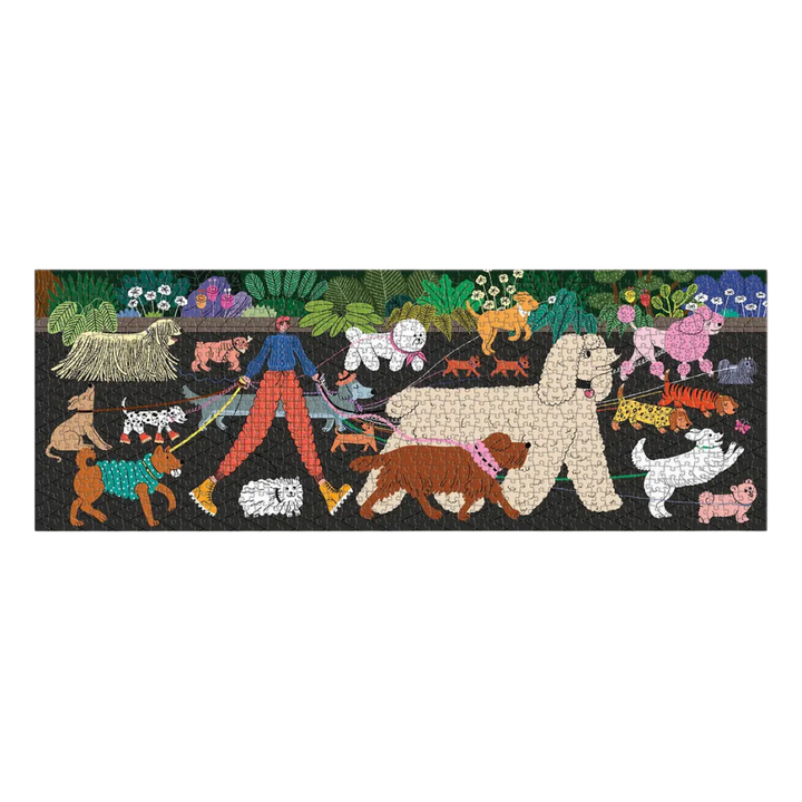 Dog Walk 1000 Piece Panoramic Puzzle